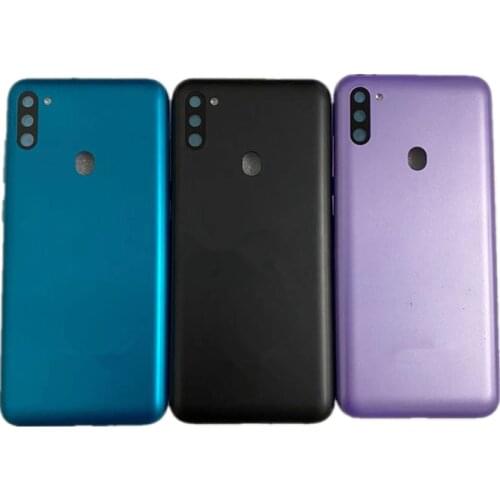 M11 Housing For Samsung Galaxy M11 M115 Battery Cover Repair Replace Back Door Phone Rear Case + Logo
