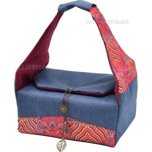 Tea Pot Cover Kung Fu Tea Set Storage Bag Be Put Into 1 Pot of 4 Cups Thicken Travel Tea Sets Package Tea Cup Protective Cover