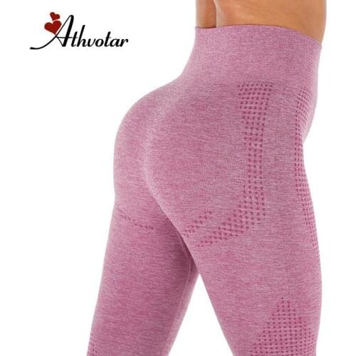 ATHVOTAR Sport Leggings Women Fashion High Waist Casual Breathable Leggings Women Running Fitness Work Out Leggings