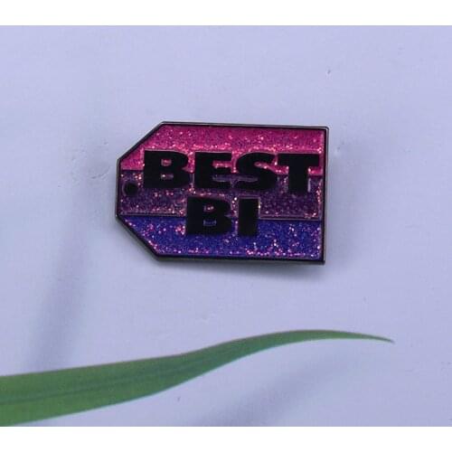 Best Bi lapel pin great for Pride or everyday wear! Let everyone know you are the Best Bi around