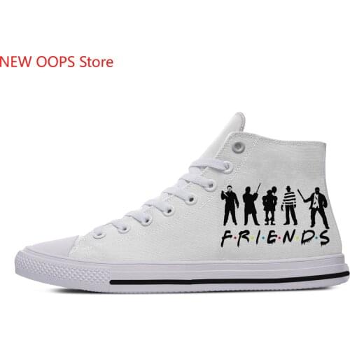 Friends Clown Horror Movie New Arrive Fashion Lightweight High Top Canvas Shoes Men Women Casual Shoes Breathable Sneakers