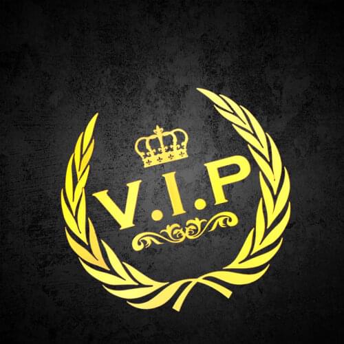 Car Interior Exterior Decoration stickers Three Ratels vip crown metal golden nickel sticker for mobile phone Motorcycle Decals