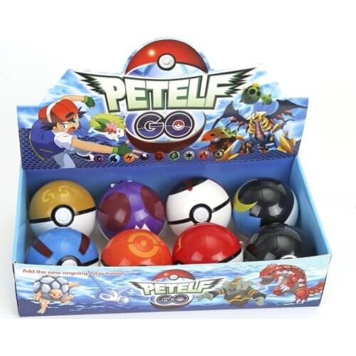 Original Pokeball 8 Pcs Ball +8 Pcs Figures Model Toys For Children Pokemon Toys With Box