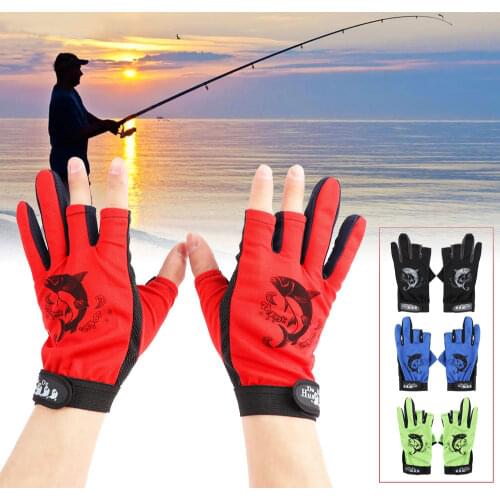 Fishing Gloves 3 Fingers Cut Gloves Non-slip Fingerless Gloves Breathable Outdoor Sport Neoprene Protection Fishing Apparel