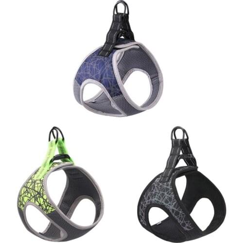 Pet Harness Reflective Pet Breathable Mesh Harness for Medium Large Dog Pet Adjustable Harness For Chihuahua Pug Pet Products