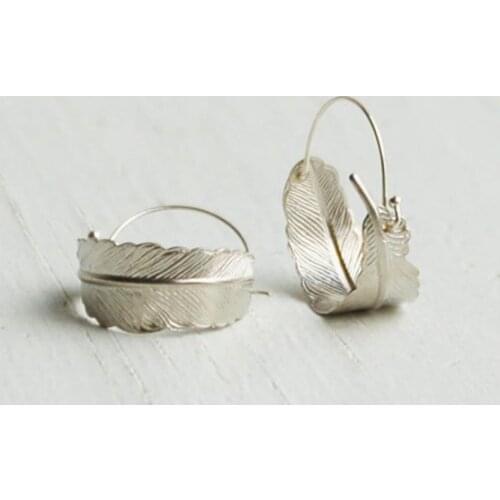 HAND İŞCİLİĞİ FEATHER EARRINGS