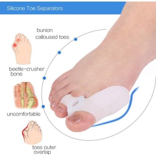 Silicone Gel Bunion Big Toe Separator Spreader Eases Foot Pain Foot Hallux Valgus Correction Guard Cushion Foot Care Tool