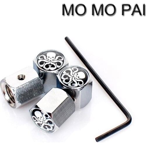 Theftproof Stainless Steel 4PCS Car Wheel Tire Valves Stem Air Hydra FIT FOR AUDI BMW FORD TOYOTA MAZDA