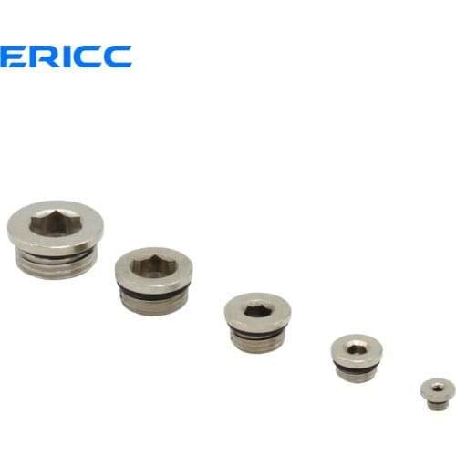 M5 1/8 1/4" 3/8" 1/2" 3/4" copper inner hexagonal plug with sealing ring plug copper plug End Cap For Pneumatic