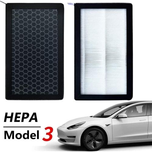 For Tesla Model 3 Air Filter HEPA 2 Pack With Activated Carbon Tesla Air Conditional Replacement Cabin Air Filter