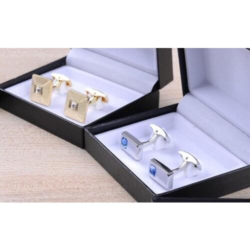 Mixorder Cufflinks 31 Patterns Classic Rectangle Square Enamel Laser Plating Cuff Links Fashion Simple Style Cuff Button 50pairs