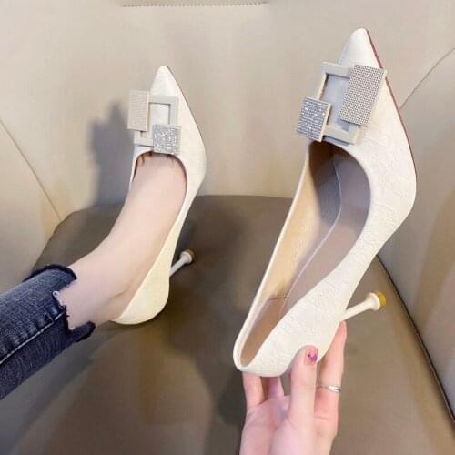 Shoes Women Heels High Heels Womens Heels Fashion Spring 2021 New White Shoes Chaussure Femme Zapatos Mujer