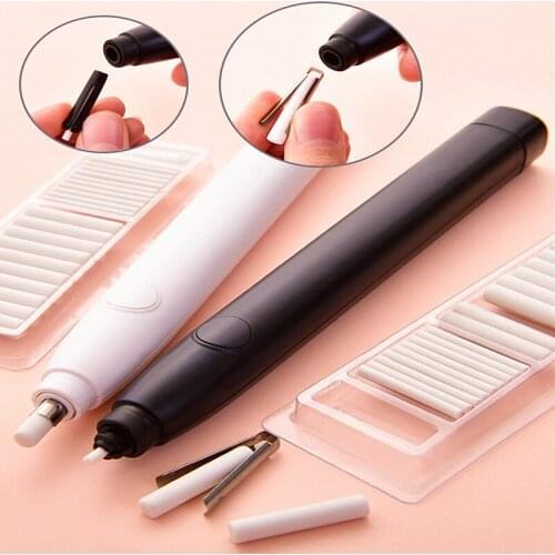 1 Set Cute Kneaded Pencil Drawing Mechanical Electric Eraser for Kids School Office Supplies Rubber Pencil Eraser Refill