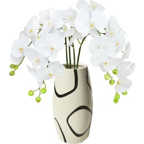 1Pc PU Butterfly Orchid Artificial Flowers Real Touch Moth Orchid For Home Garden Table Ornament Wedding Festival Decoration