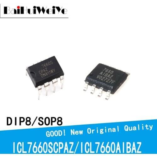 10PCS/LOT ICL7660SCPAZ ICL7660AIBAZ ICL7660 7660AIBAZ 7660 DIP8 SMD SOP8 CMOS DC/DC switching regulator New Original