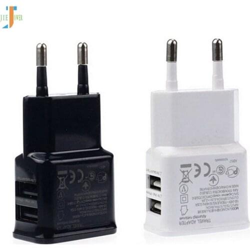 100pcs/lot EU/US Plug Dual USB 2 Port Mobile Phone Travel Home Wall Charger Adapter 2A for Samsung IPhone LG HTC Sony