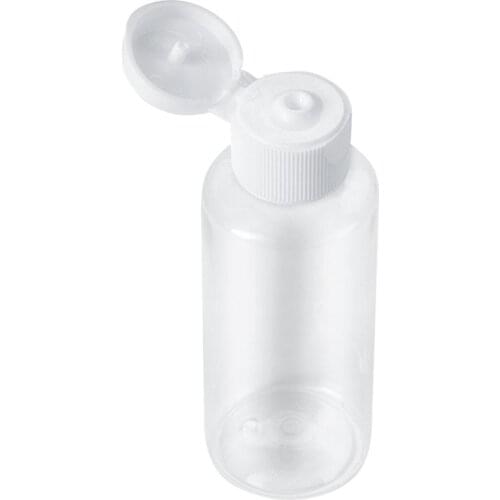 1000Pcs 10 30 50 60 100 ml Empty Transparent Plastic Pack clamshell water Bottle Crystal Clear Flip Top Cap Packaging Containers