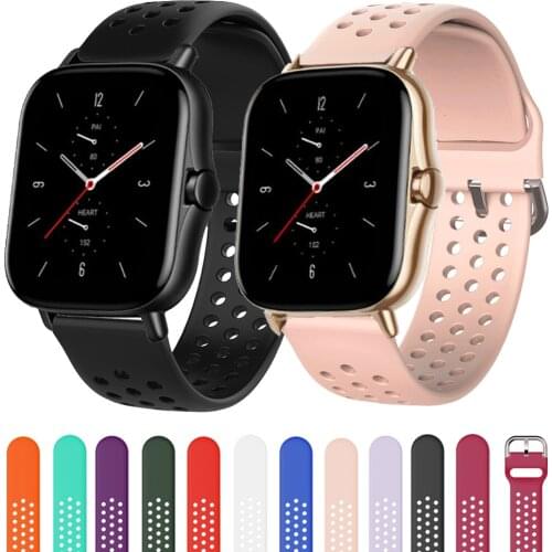 20mm Watch Strap Bracelet For Amazfit GTS 2 Band GTS2 GTR 42MM BIP 1S Lite Silicone Watchbands Replacement Wristband Accessories