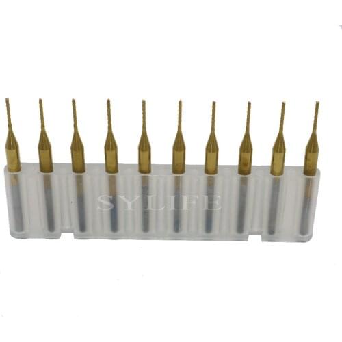 3.175mm Corn Teeth TiN Coated Carbide Milling Cutter Router Drill Bit 0.8mm
