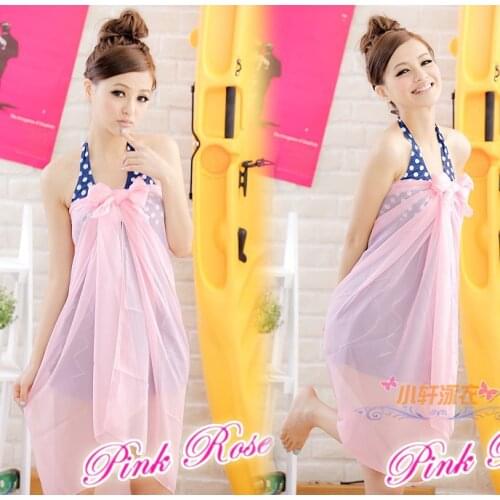 30pcs pure colour oversized Bali beach towels mantle sarong skirt beach towels with gauze skirt lace veil sand silk sarong