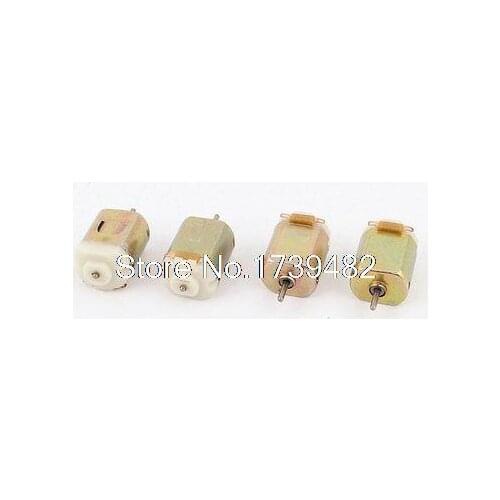 DC 3V 10000RPM 2mm Shaft Electric Toy Miniature Motor Bronze Tone 4PCS