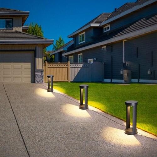 40CM/60CM Solar Garden Lawn Lamp Solar Lawn Bollard Light Villa Landscape Pathway Pillar Lawn Light Outdoor Courtyard Lighting