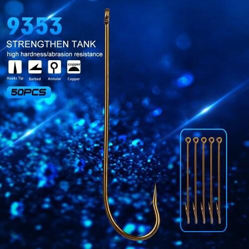 50pcs/lot High Carbon Steel 10#-6/0# High Strength Sharpened Saltwater Catfish Carp Fishing Hook Fishhook Anzol Jig Hooks Tackle