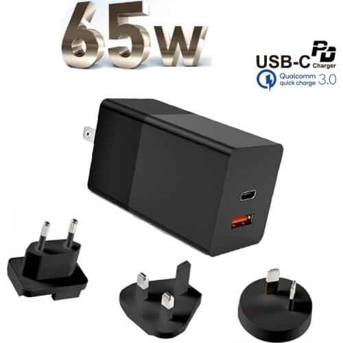 65W GaN PPS PD3.0 Adapter USB C 61W Charging for MacBook Pro Air, Type C Charger for iPad Pro, iPhone 12, Samsung, Dell XPS