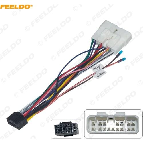 FEELDO Car 16pin Audio Wiring Harness For Suzuki ISUZU D-MAX 16Pin Aftermarket Stereo Installation Wire Adapter #HQ6885