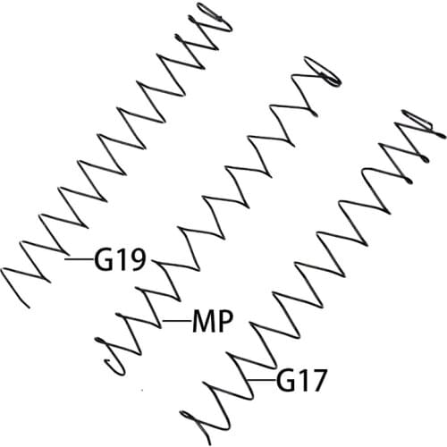 For G17/19/22/23/34 M&P 5/6 Magazines Base Pad Spring Mag Extension Spring