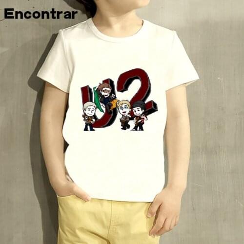 Kids Rock Band U2 Design Baby Boys/Girl TShirt Kids Funny Short Sleeve Tops Children Cute T-Shirt,HKP4113