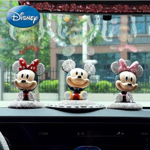Disney Mickey Mouse Minnie Shook His Head Doll Car Accessories Creative Interior Car Decoration Car Center Console Decoration