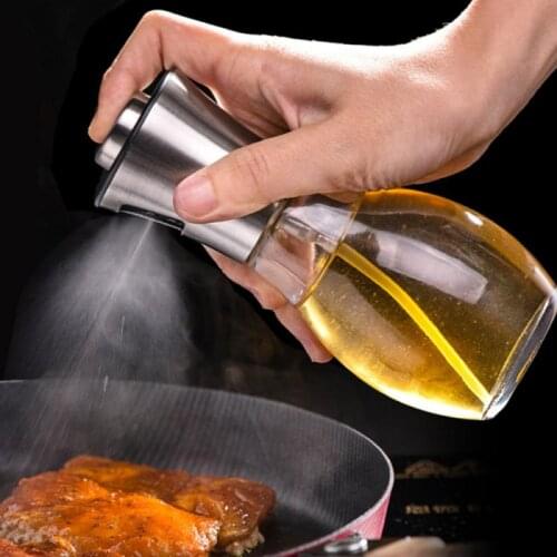 200ml Leak-Proof Olive Oil Sprayer Dispenser For Bbq/Cooking/Vinegar Glass Bottle Spice Drops Jar Seasoning Kitchen Tools