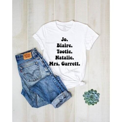 Jo blaire tootie natalie mrs garrett T-Shirt 100% cotton short sleeve Vintage TV Show top tees tshirts for women Ladies
