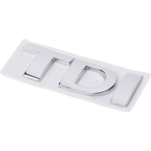 TDI Badge Metal Emblem Decal Logo Sticker Rear Boot Lid Trunk Tailgate Red