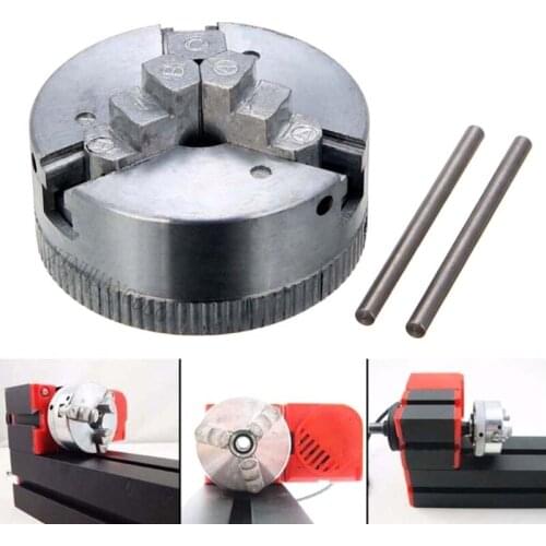 Mini 3 Jaw Lathe Chuck, Z011 3 Jaw Woodworking Hand Chuck Woodworking Self Centering Manual Chuck Set Scroll Chuck Set M4YD