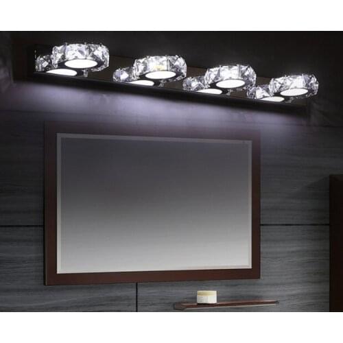 Fashion Modern Bathroom Mirror Wall Sconce Crystal Wall Lamp LED Wall Lights For Home Indoor Lighting Lampe Murale Lampara