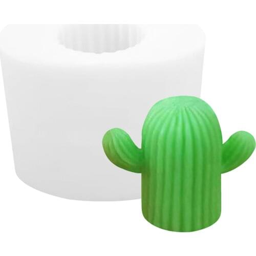 Novel 3D Cactus Silicone Mold Handmade Cactus Silicone Candle Mold Aromatherapy Plaster Handmade Making Kit Soap Craft Mold