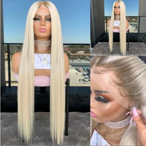 Ombre 613 Blonde Synthetic 13x4 T Part Lace Front Wigs For Black Women Cosplay Glueless Heat Resistant Daily Wig Baby Hair