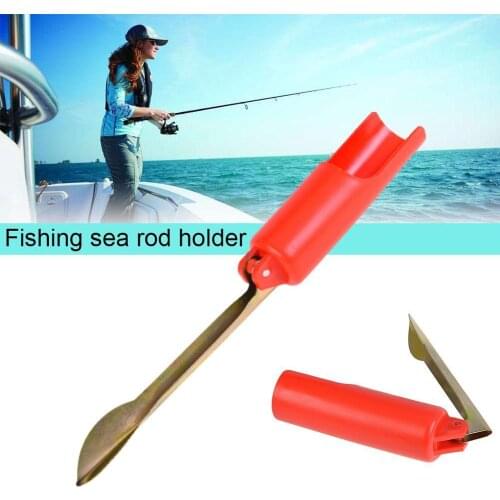 2020 Fishing Rod Stand Pole Holder Plug Insert Ground Adjustable Iron Tool