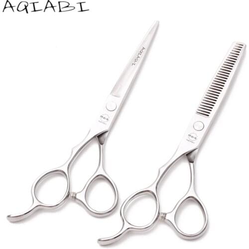 6.0" Left Hand Japan Steel Professional Human Hair Scissors Hairdressing Barbers Salons / Home Cutting Shears Thinning Scissors