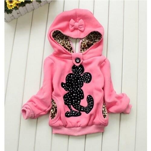 Clearance! Girls Hoodies Fashion Children Cartoon Pattern with Lace and Hat Sweater Kids Autumn and Winter Outwear Coat