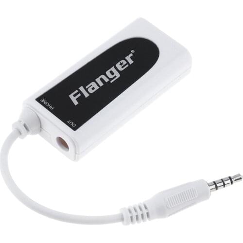 Flanger 3.5mm Output Guitar Bass to Smartphone Effect Interface ABS Connection Adapter Audio Connector for iPhone iPad