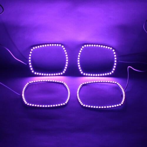 RGB Angel Eyes Multi-Color LED Ring Turnning Light DRL Car Headlight Taillight Angel Eyes For Dodge Charger