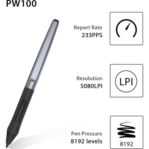 Huion Battery-free Pen for H640P/H950P/H1060P/H610PRO V2--PW100