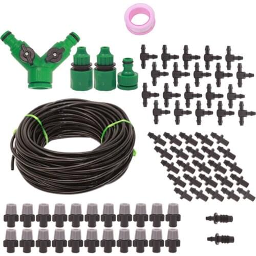 Système d'irrigation goutte-à-goutte, 20M, 20 buses, bricolage, tuyau d'arrosage automatique, Kits d'arrosage Micro