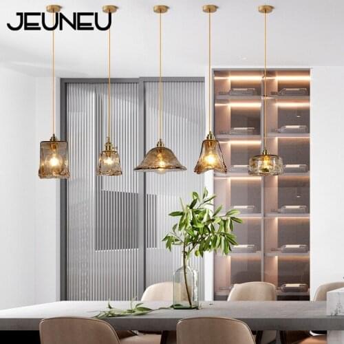 Modern Nordic Decorative Lighting Bedroom Bedside LED E27 Glass Pendant Lights Cafe Bar Hotel Restaurant Decorative Hanging Lamp