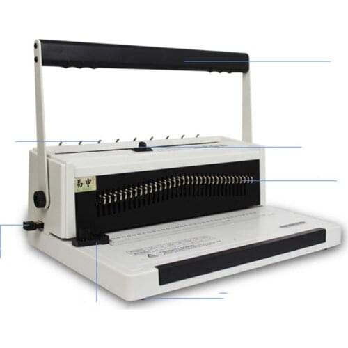 34-hole desk calendar iron ring binding machine full knife round hole punching machine double coil dish calendar loose leaf