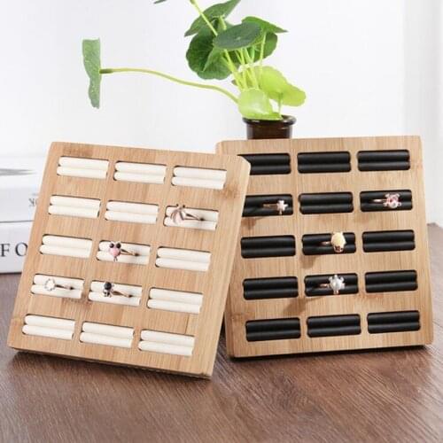 Solid wood Ring Jewelry Display Tray Earrings Jewelry Display Stand Jewelry Organizer Joyeros Organizador De Joyas Porte Bijoux