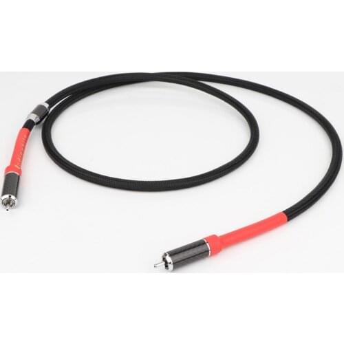 Carbon Fiber Oxygen-Free Copper Silver-Plated Audio Digital Coaxial Cable Amplifier Subwoofer Output Speaker Cable Preffair